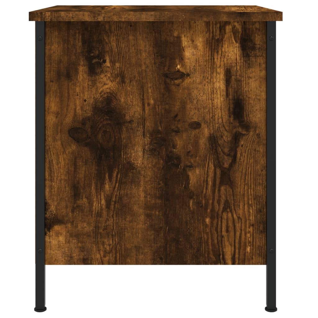 vidaXL Table de chevet chêne fumé 40x42x50 cm bois d'ingénierie - 6