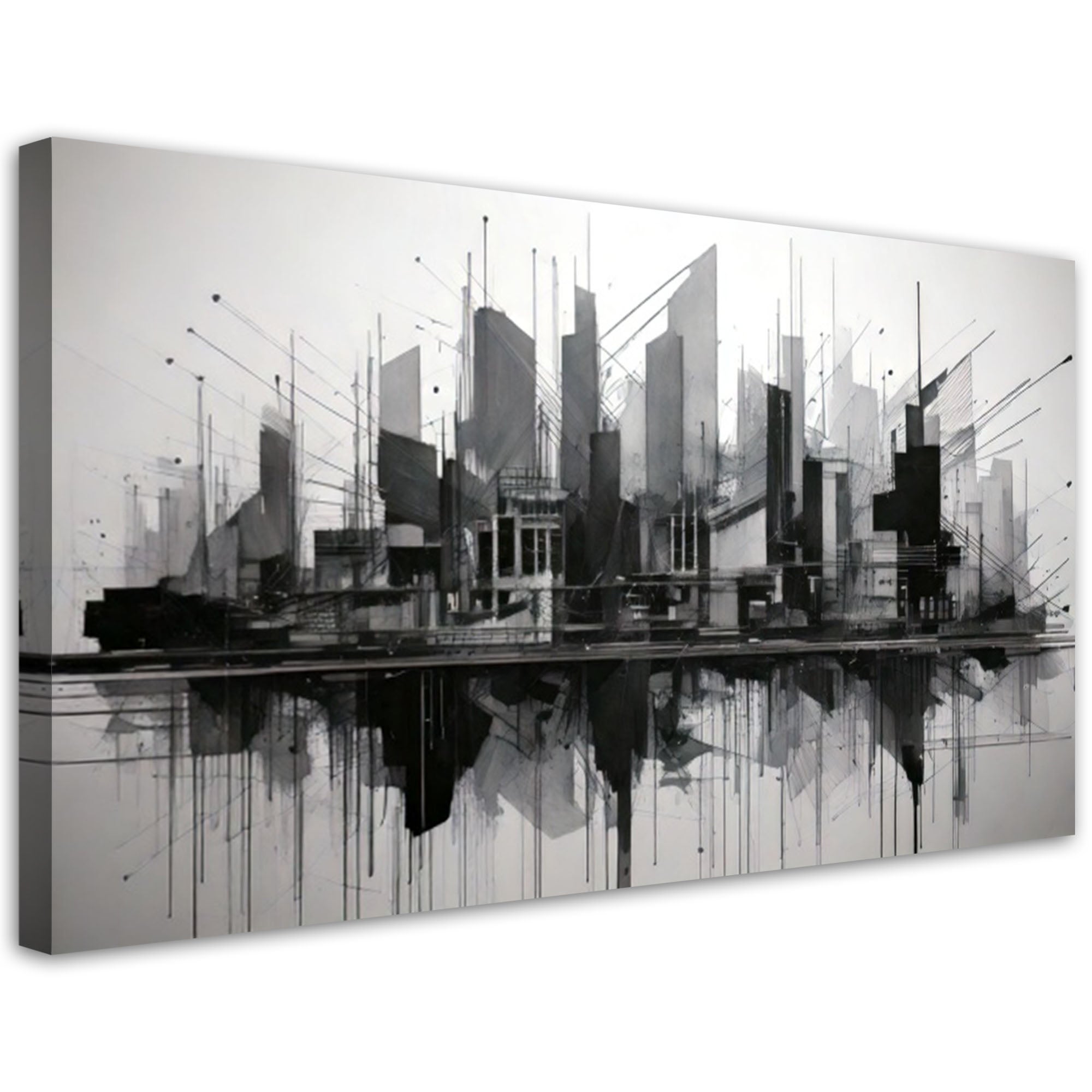 Obraz miasto abstrakcja minimalizm architektura 120x60