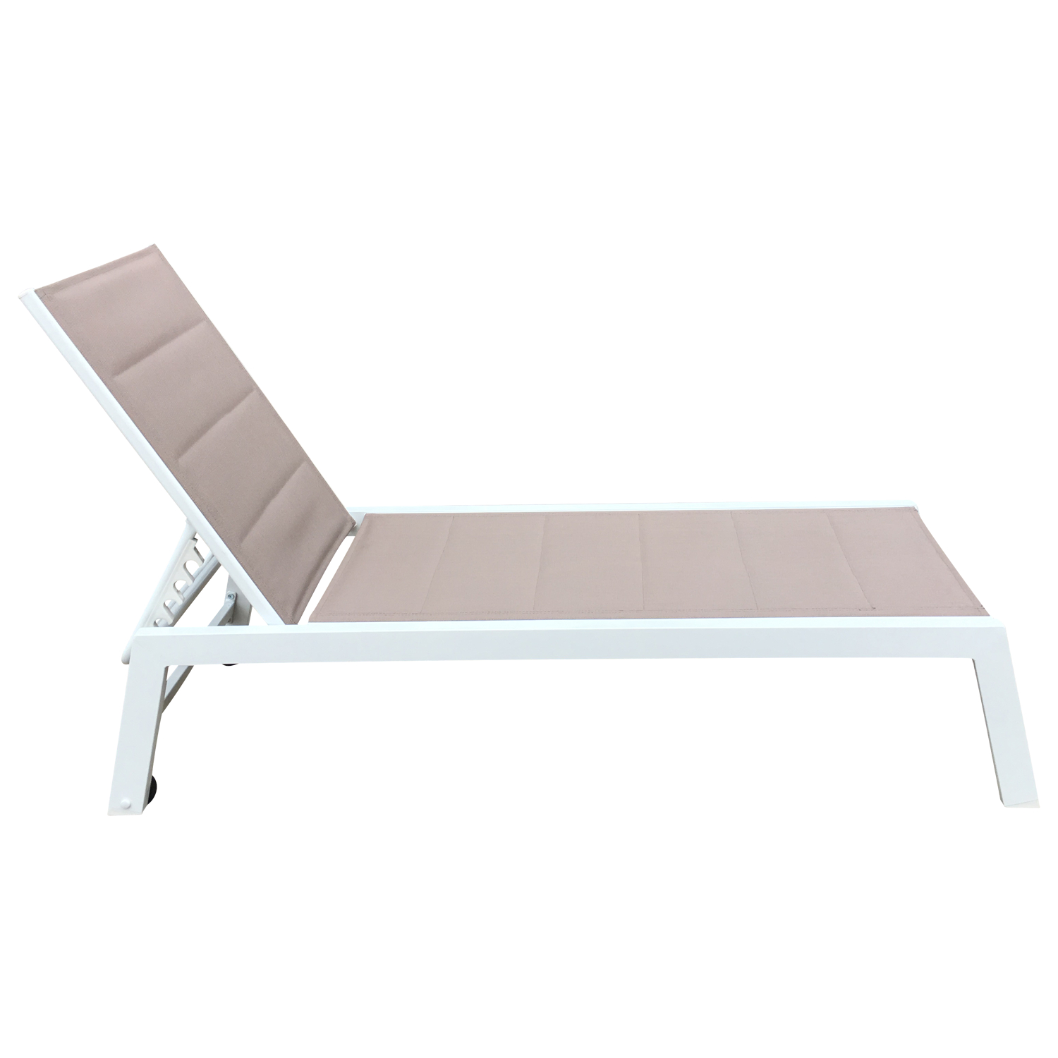 Bain de soleil taupe et blanc aluminium BARBADOS - 3