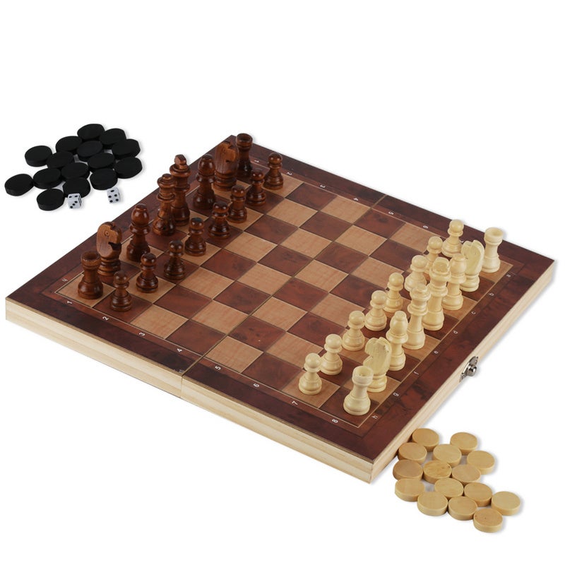 Jeu D'échecs Engelhart 32 Pièces En Bois Naturel - Roi 77 Mm - Pour échiquier Cases 40x40 Mm