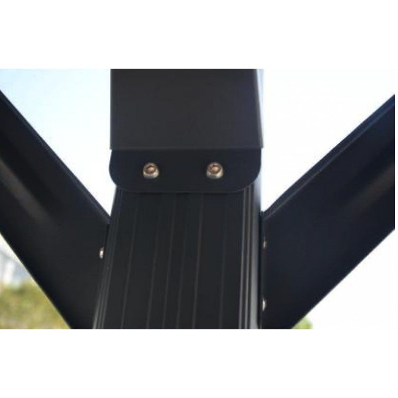 Carport aluminium anthracite 5.76 x 3m, abri voiture - 5
