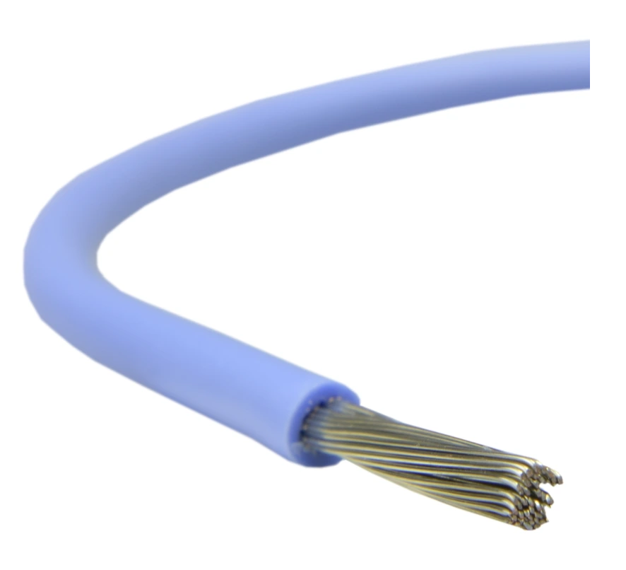 Kabel silikonowy SIF 180°C 2,5mm2 jednożyłowy niebieski 300/500V ciepłoodporny bezhalogenowy linka TKD 100m