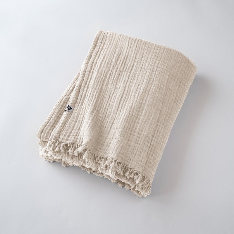 Plaid à franges 