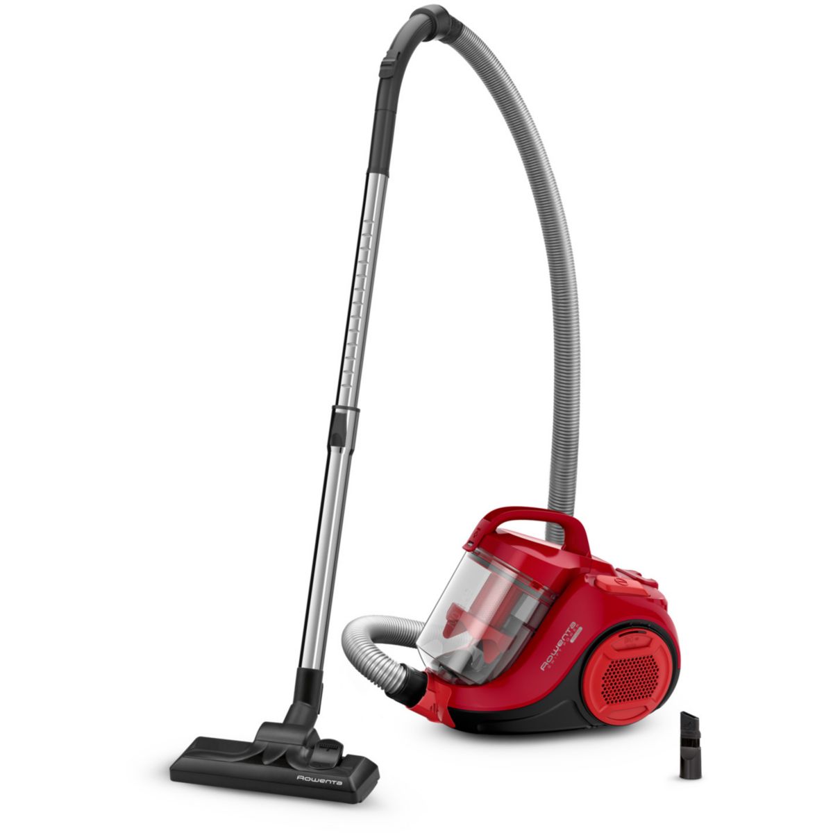 Aspirator fara sac Rowenta Swift Power Cyclonic RO2913EA, 750W, 3 niveluri de filtrare, Tehnologie Effiwatts, acoperire 7.5m, rosu