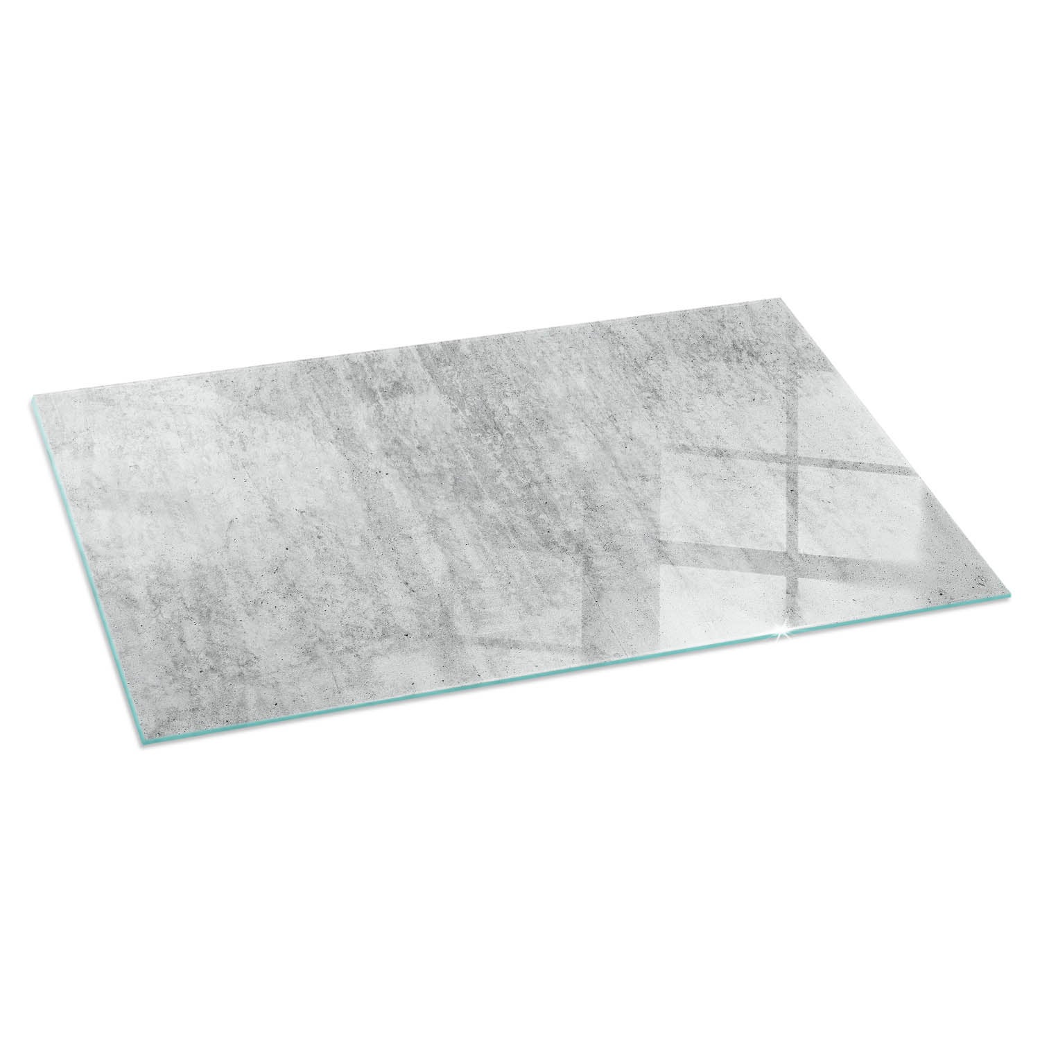 Szkło ochronne żaroodporne pod kominek - 120x60 cm - Tekstura surowego betonu - TULUP