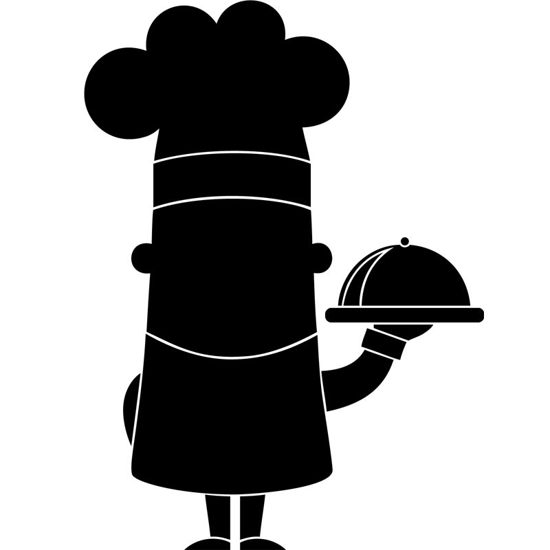 Adesivo ardesia Chef Caricature - Sticker adesivo - adesivi murali - 75x55cm - 2