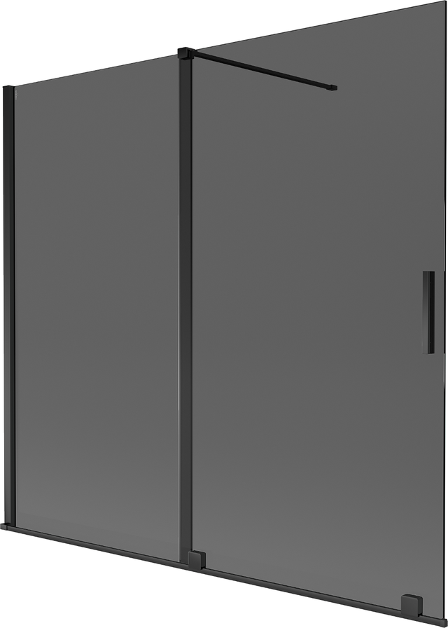 Mexen Velar parawan nawannowy 2-skrzydłowy rozsuwany 170 x 150 cm, grafit, czarny - 896-170-000-41-70