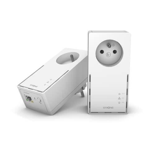 Kit Powerline STRONG PL600TRIEUV2 - 3 Adattatori, Fino A 600 Mbps, 3 Porte LAN, Plug&Play, Per Estendere La Rete Via Presa Elettrica
