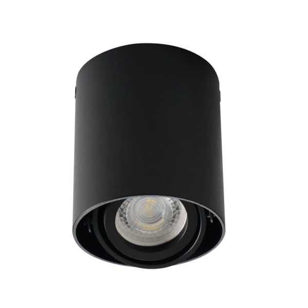 Reflektor sufitowy spot natynkowy Toleo okrągły czarny 1xGU10x25W wym: 9 x 9 cm aluminium Kanlux