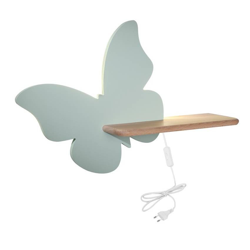 Kinkiet Butterfly jasne drewno LED 4W 4000K 250lm wym: 29,5 x 40 x 12 cm metal IP20 Candellux