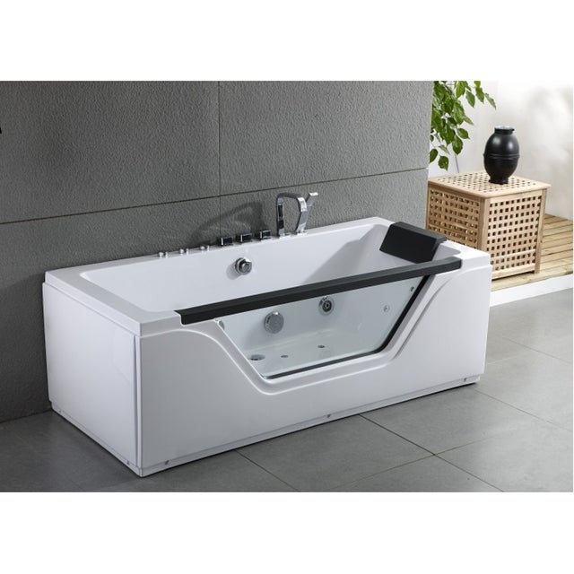 Baignoire Balnéo Supply24 Neapel 170x80cm Avec 12 Jets Massage Et éclairage - Blanc