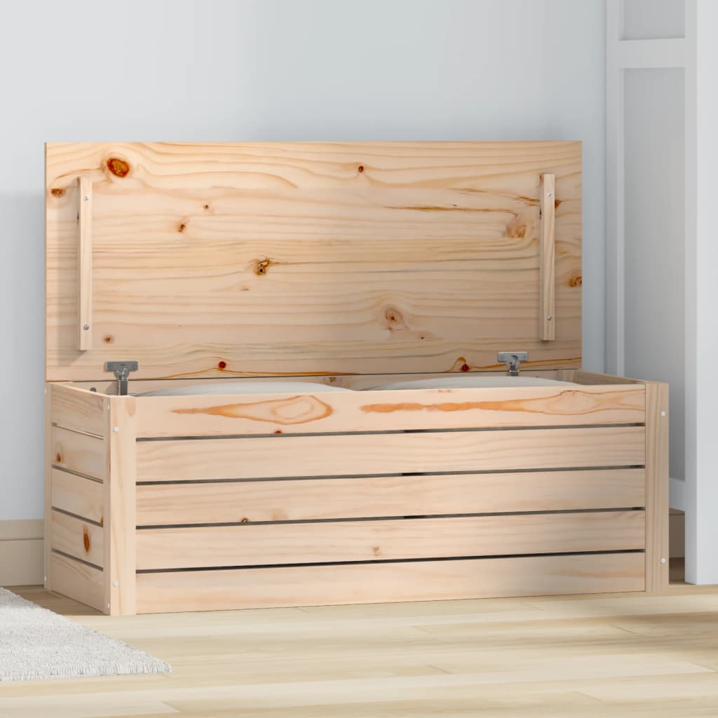 Boîte de rangement | Coffre de rangement 89x36,5x33 cm Bois massif de ...