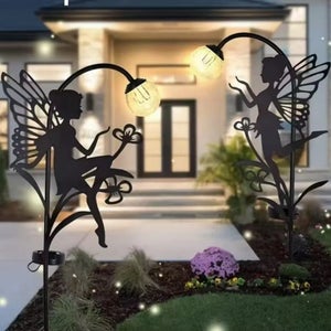 2 lanterne solari da esterno impermeabili, lampada a sospensione solare, IP65, luce decorativa da esterno, luce calda - motivo a farfalla | Leroy Merlin
