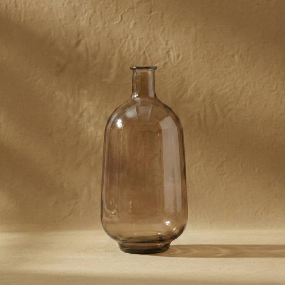 Vase dame jeanne en verre marron 60cm - Ornami - 2