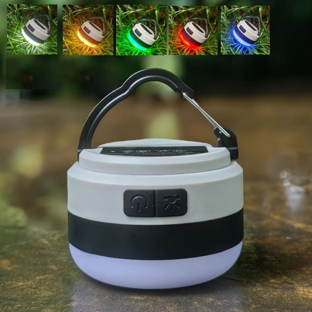 Akumulatorowa lampa kempingowa LED 1200 mAh – wiele kolorów – płynna regulacja jasności – lampa z magnetycznym przyssawką do domu, na kemping i na wę