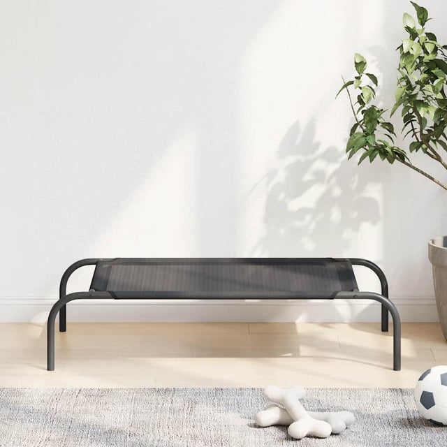 Cama para cães elevada preto S textilene vidaXL