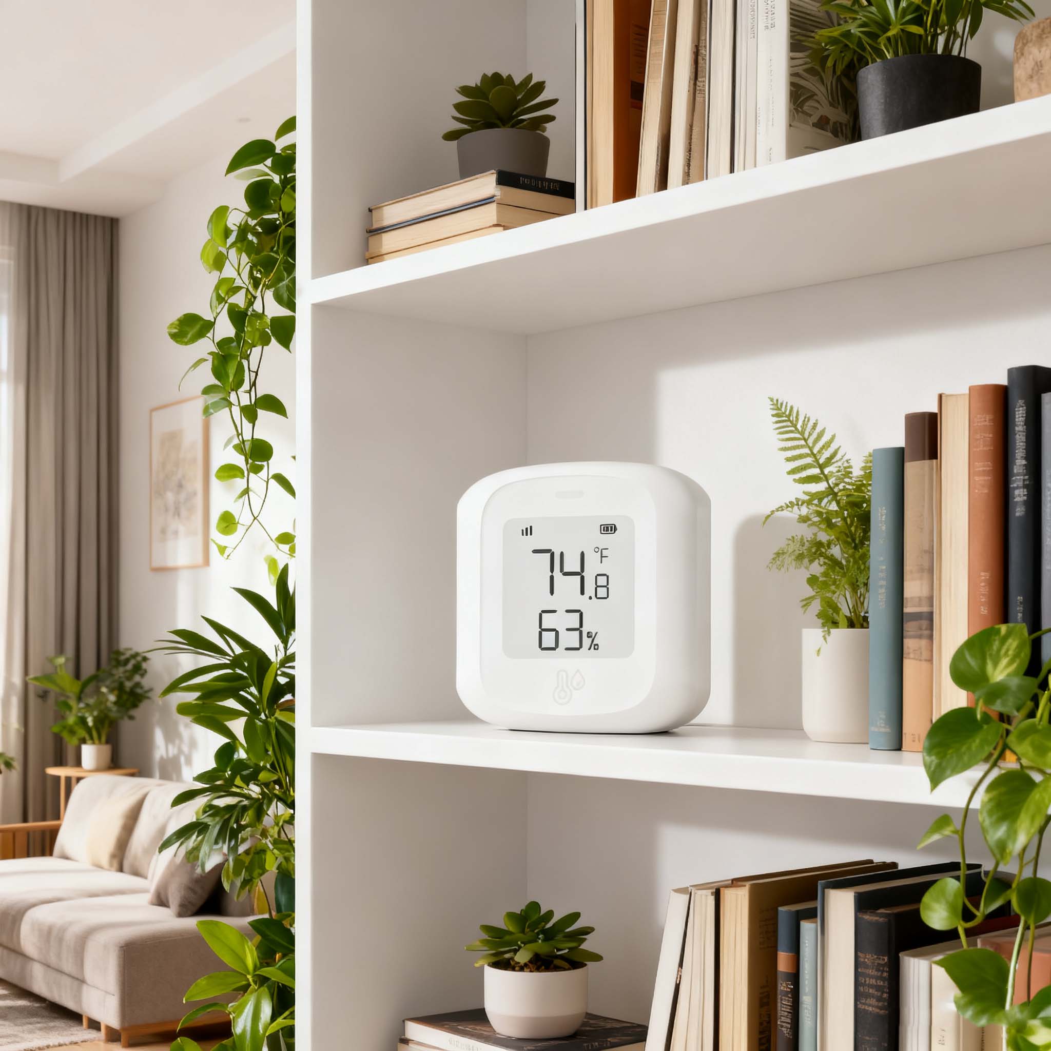 Pack 4 thermomètres hygromètres WiFi – capteurs température humidité LCD pour maison, app Smart Life, alertes instantanées, compatible Alexa - 3