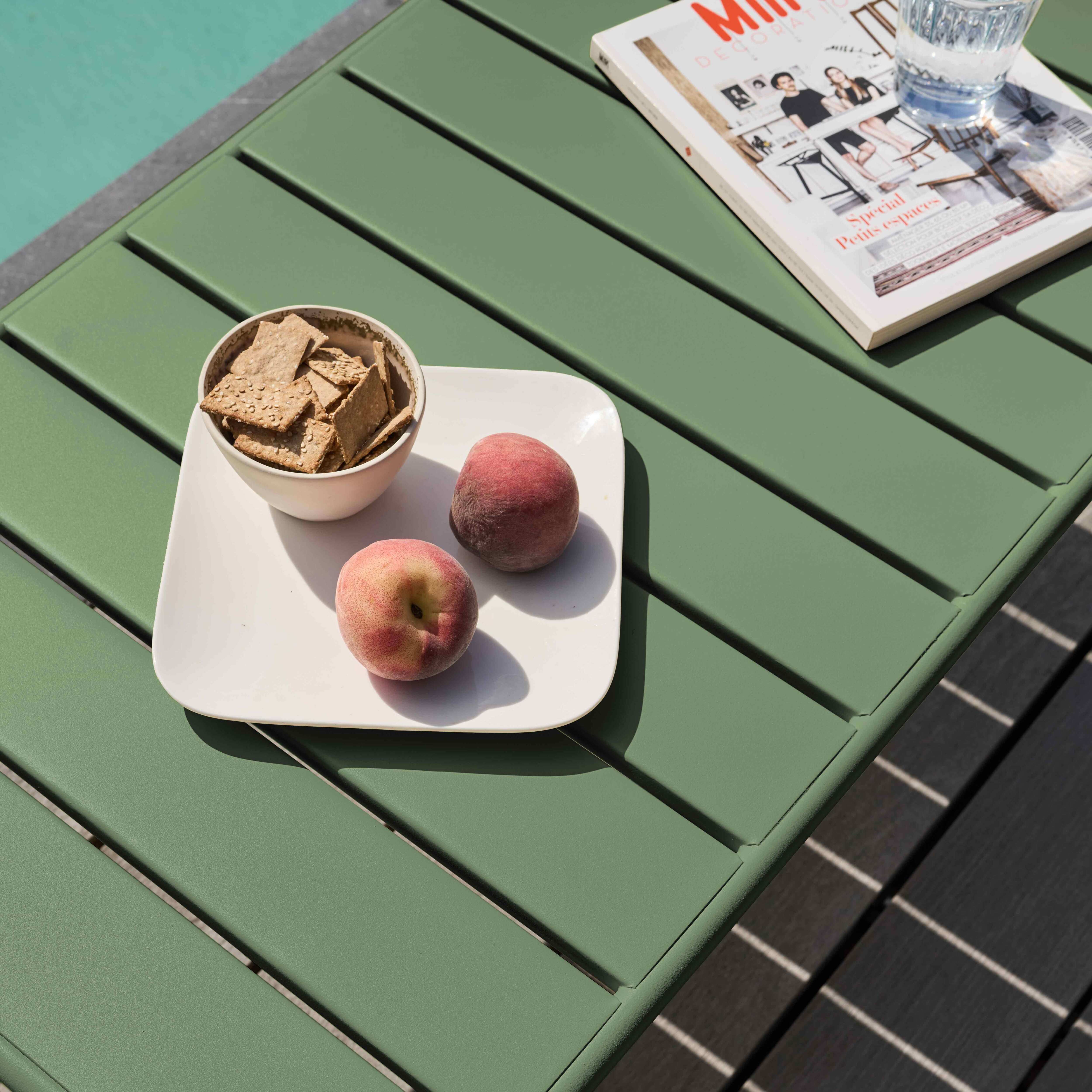 Table basse de jardin acier vert cactus , Palavas - Oviala - 3