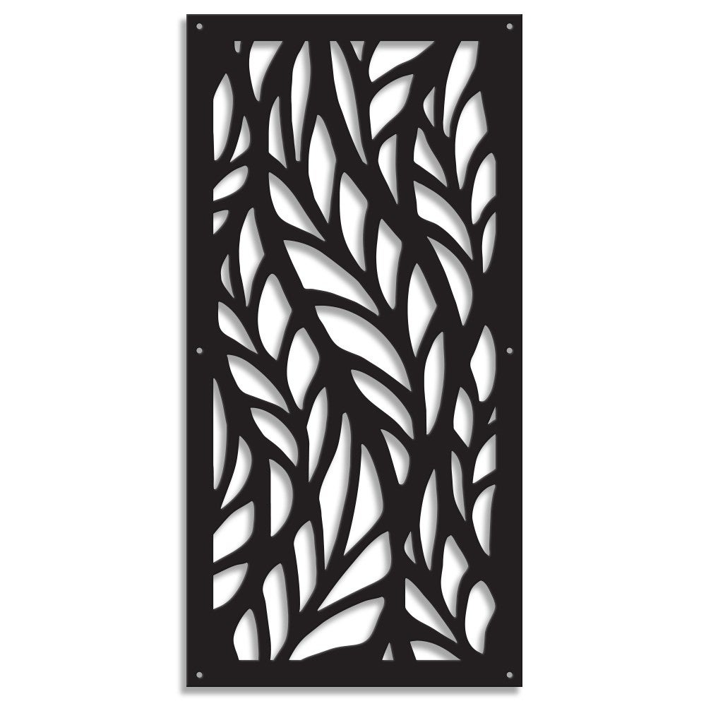 ALGA - Panel perforowany PCV - Osłona przeciwsłoneczna w kolorze czarnym, wymiary 73x148 cm - grubość 10 mm