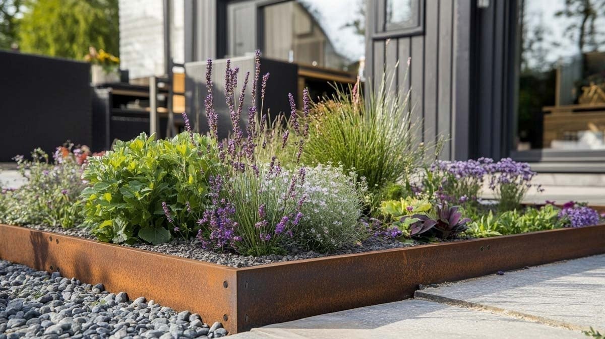 Bordure en acier corten 19cm 5 mètres, 0.6mm - 5