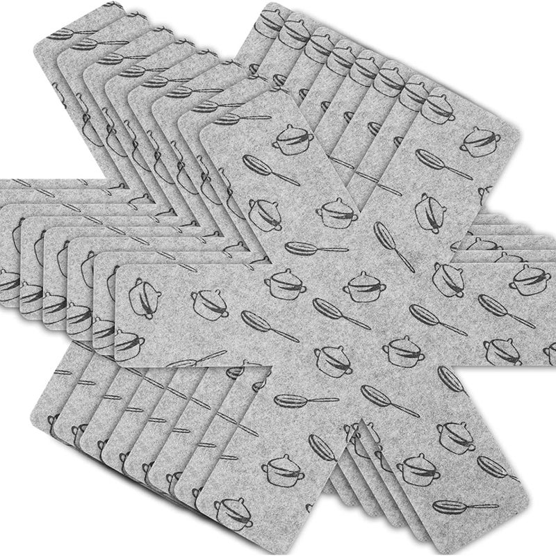 Ochraniacze na garnki i patelnie, 8-częściowy ochraniacz na patelnie (38 cm), wysokiej jakości oddzielne podkładki chroniące powierzchnie kuchenne i z