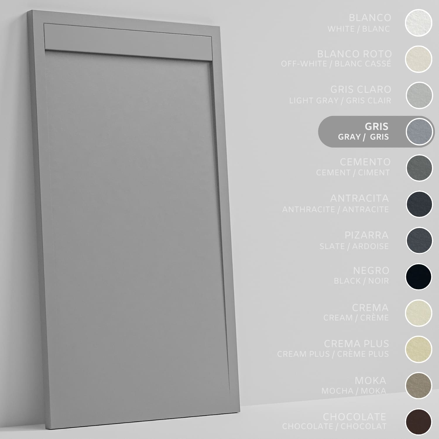 SOULHOME Brodzik prysznicowy– Żywica– Gel Coat– Gładka/Kamienna tekstura – Antypoślizgowy – szary- 130X70- Niski 3cm– Minimalistyczny