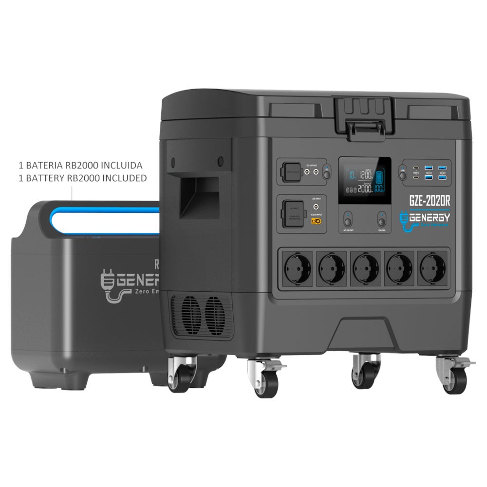 Central eléctrica Genergy GZE-2020R + 1 bateria, 1953WH/2000W - 3