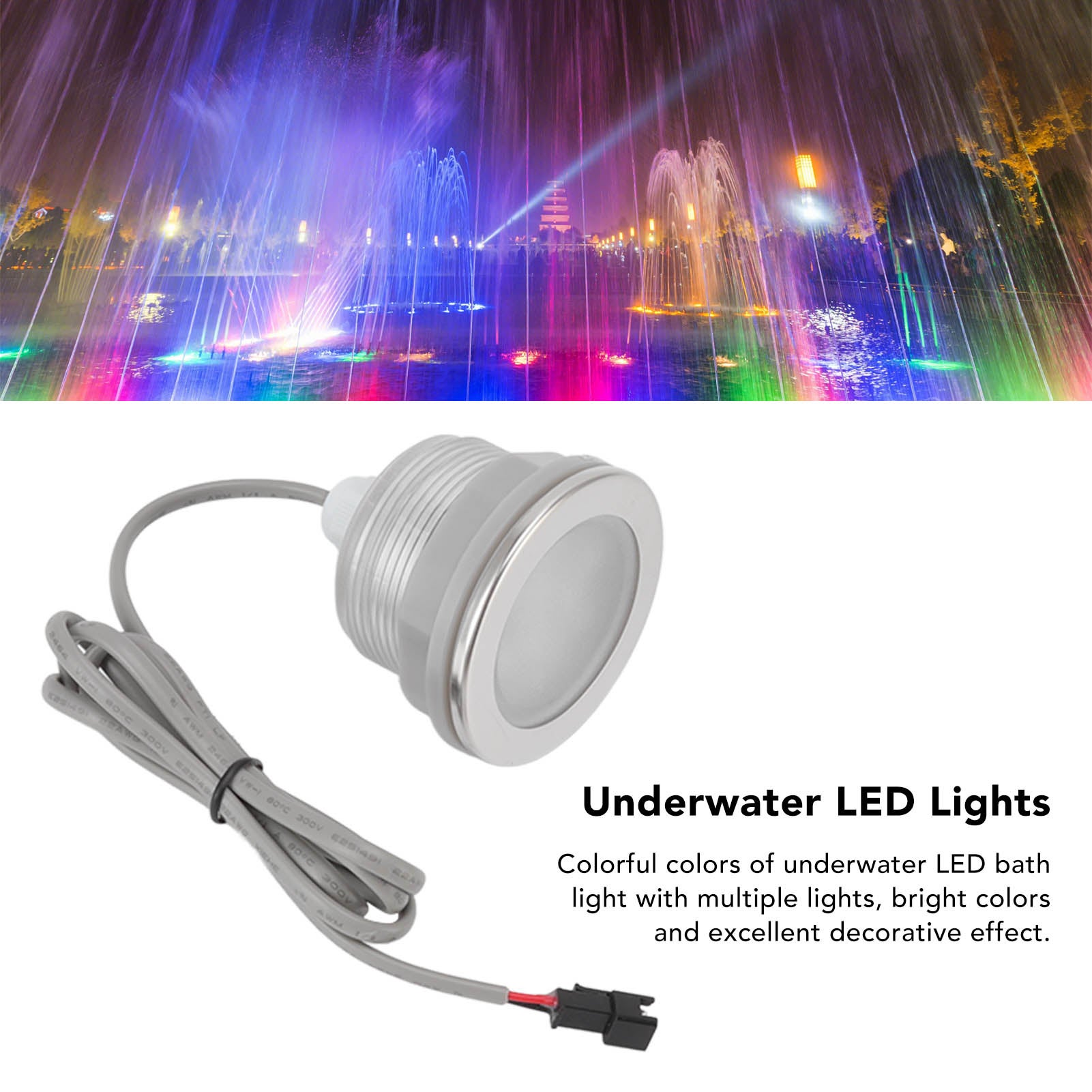 Lumière LED submersible baignoire 60 mm acier inoxydable multicolore – ComfortXL - 4