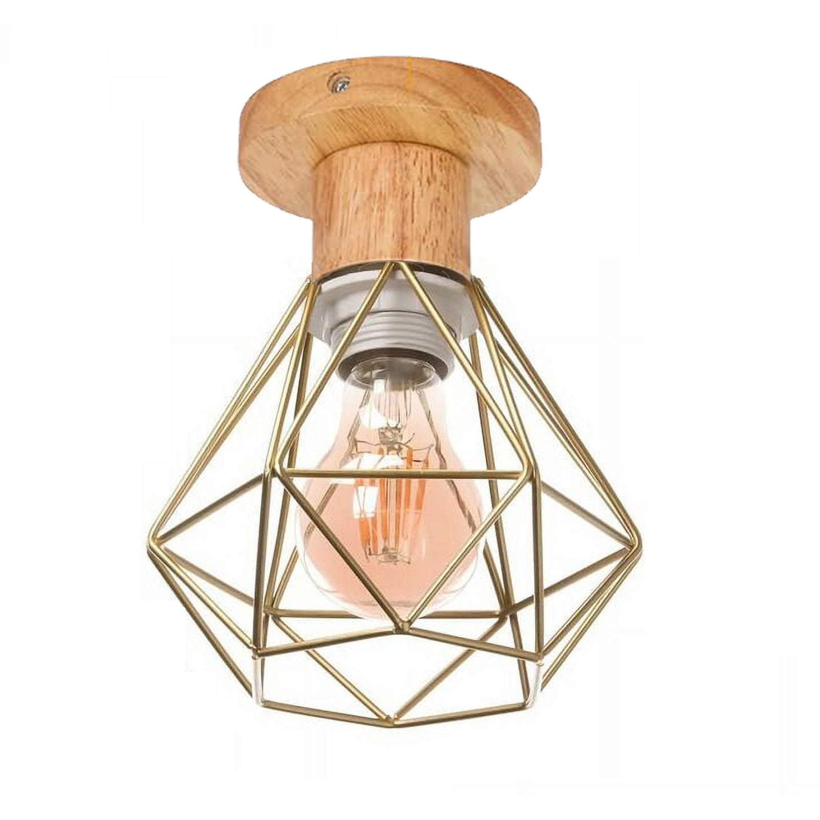 Mengjay Plafoniera Industriale Vintage Lampada A Sospensione Da - Foto 7