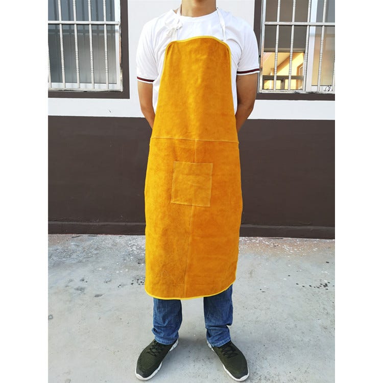 HYY AR Tablier isolé en cuir de vache, protection du soudeur ...