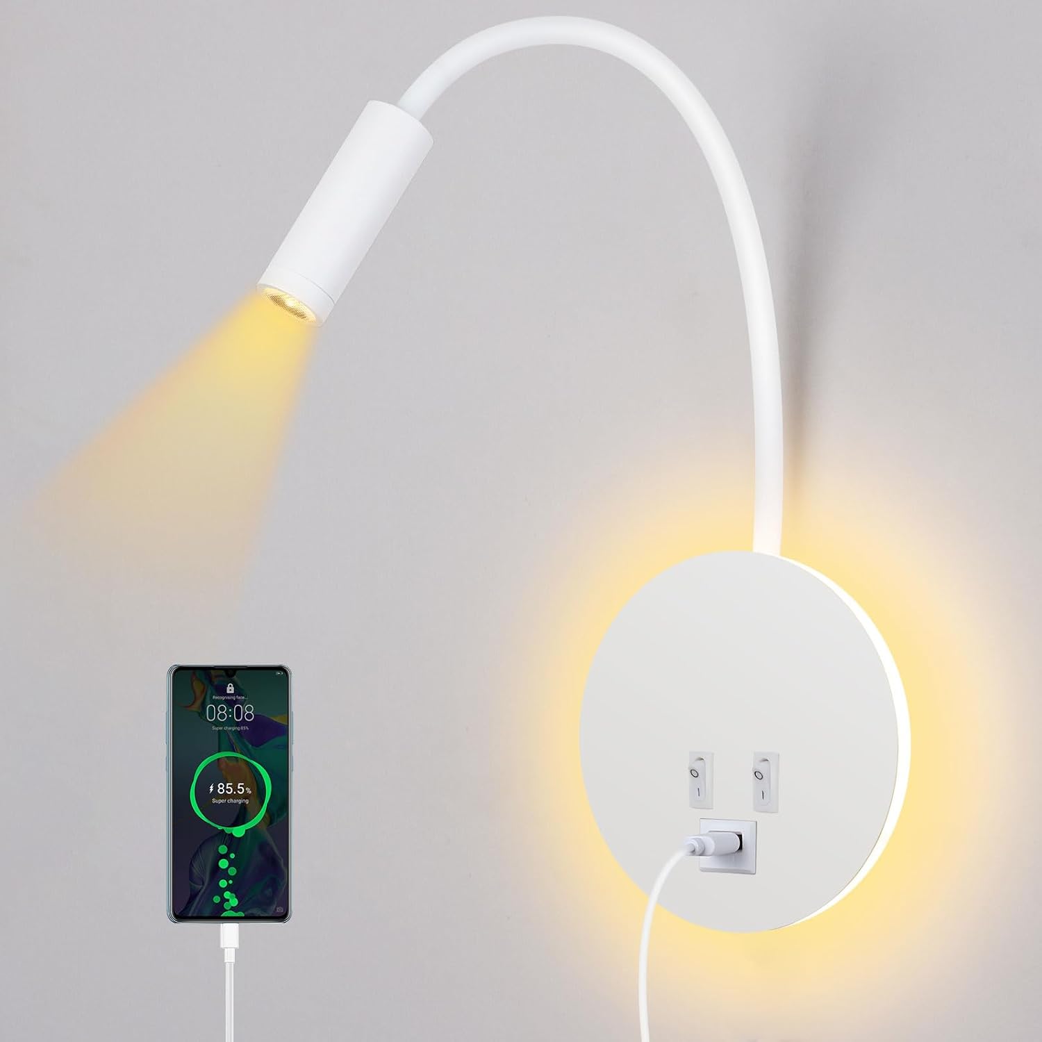 LUMIA - Laisse rétractable avec éclairage LED tactile
