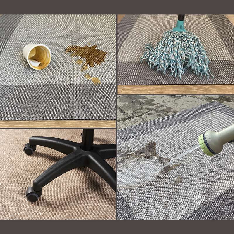 Tapete de vinil Premium de Alta Gama, Almofadas de quarto Lavável antiderrapante e resistente Retângulo Branco 140x200 cm - 4