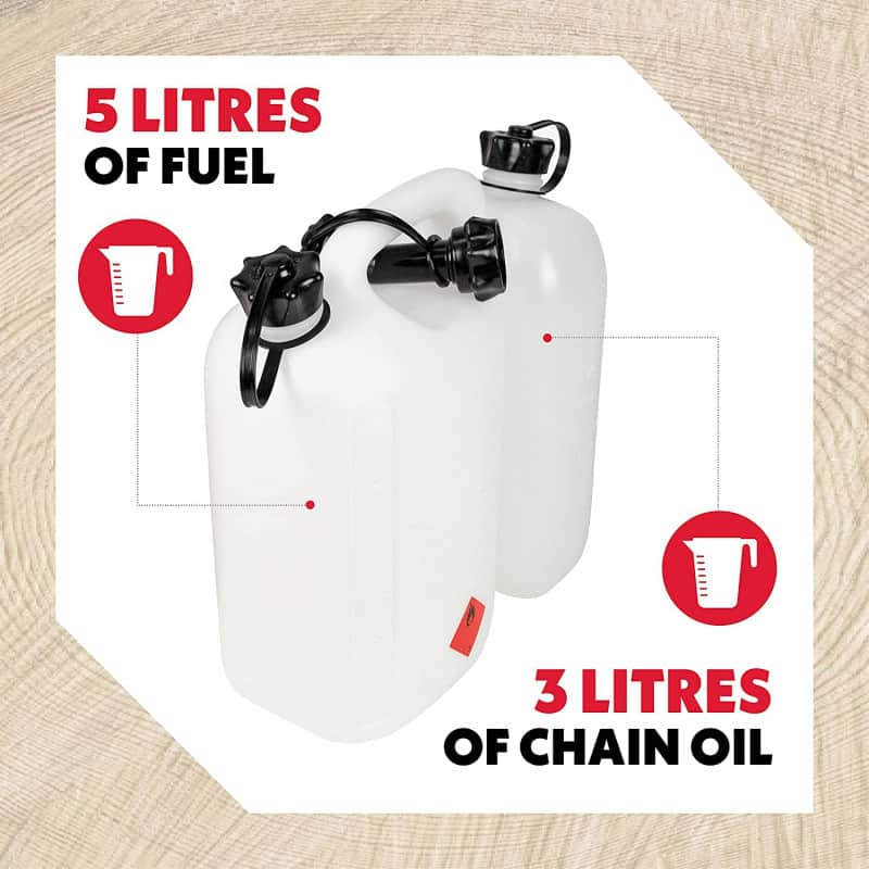 Jarro de compartimento duplo 5 L + 3 L branco transparente - OREGON 562408 - 2