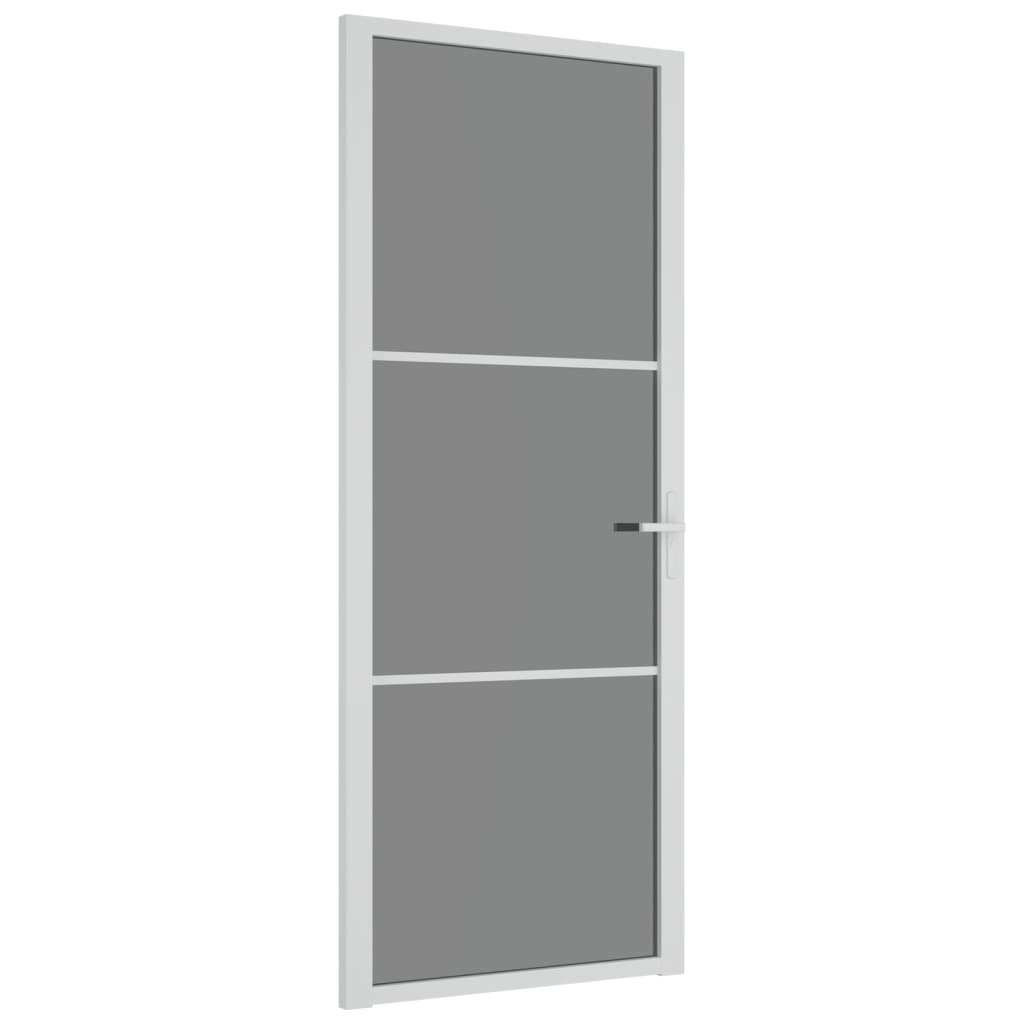 Maison Exclusive - Porta Interna 83x201,5 cm Bianca in Vetro ESG e Alluminio - 2