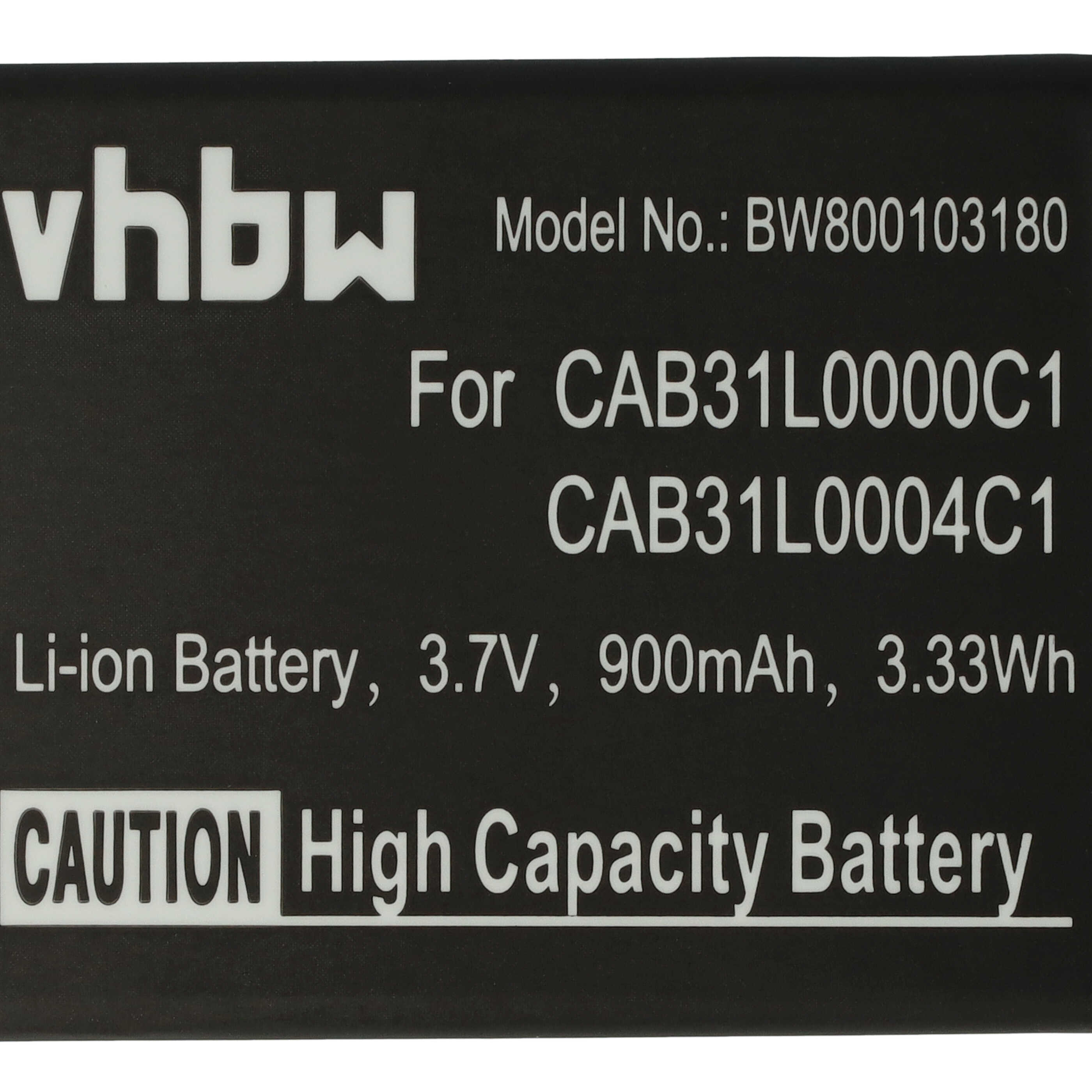 vhbw batteria sostituisce Alcatel CAB31L0000C1, CAB31L0000C2, CAB31L0001C1, CAB31L0004C1 per smartphone cellulare (900mAh, 3,7V, Li-Ion) - 5