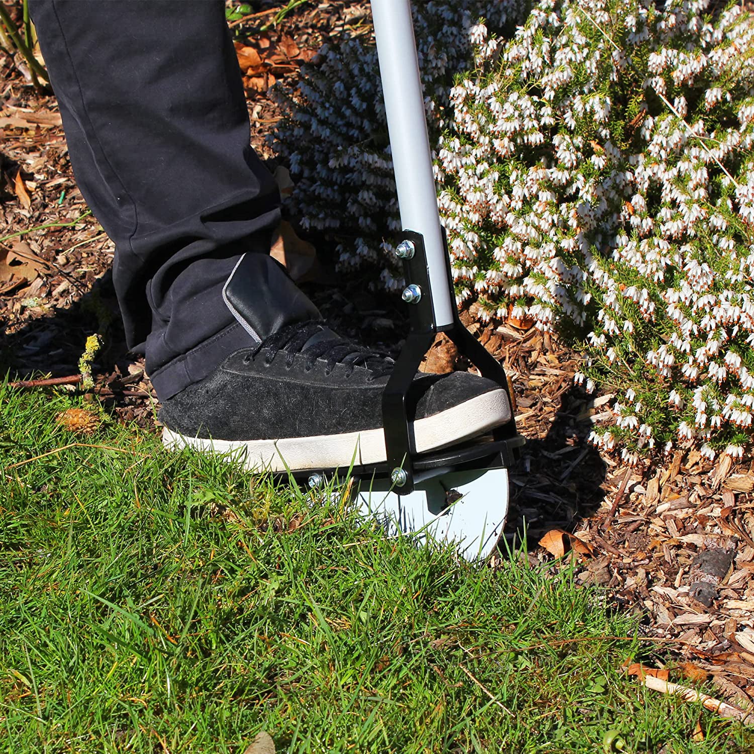 Dresse Coupe Bordure Manuel FISHTEC Acier Inoxydable Manche Pivotable Finition Pelouse Jardin - 2