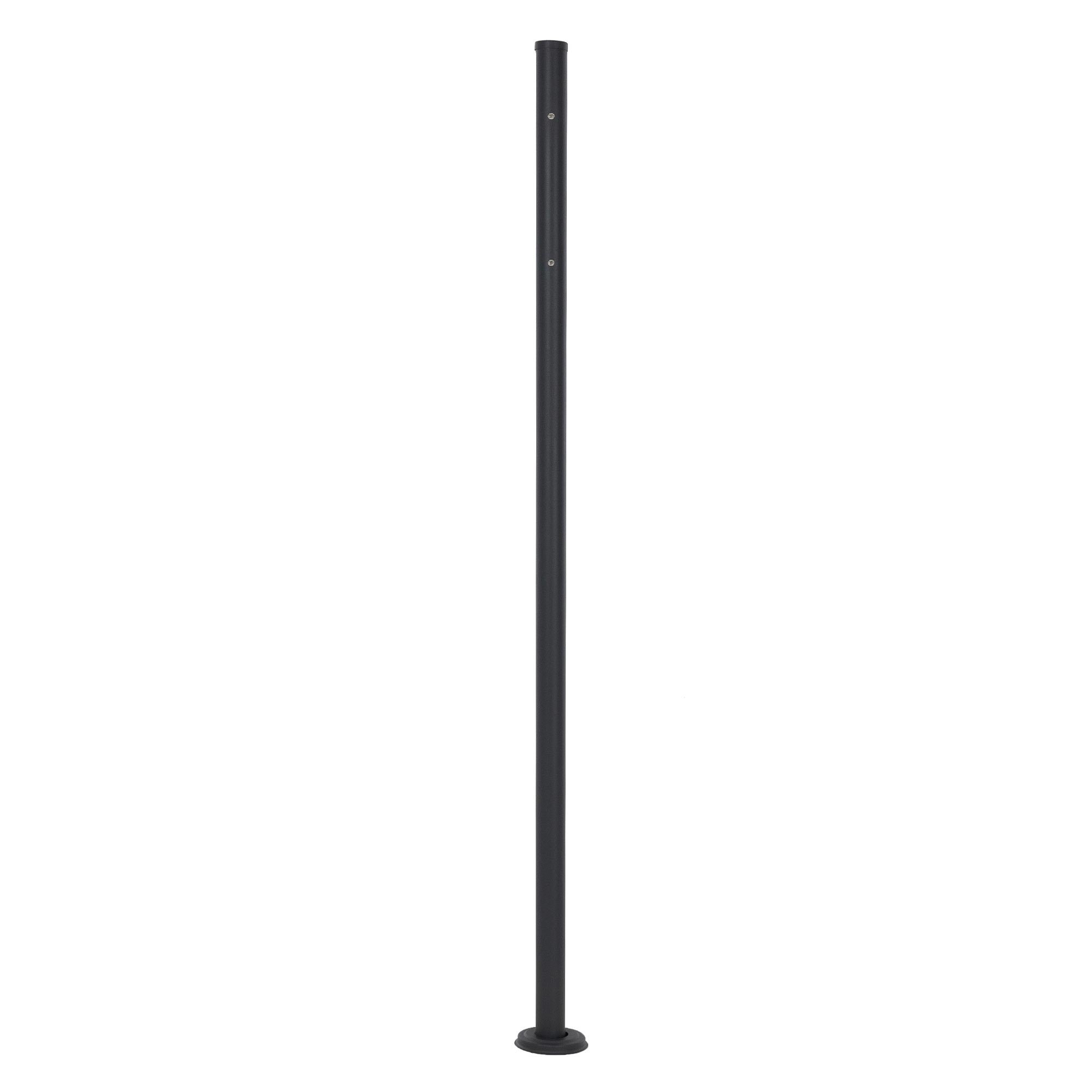 Boîte aux lettre avec plaque acier mailbox sur pied et support anthracite 120 cm - 8