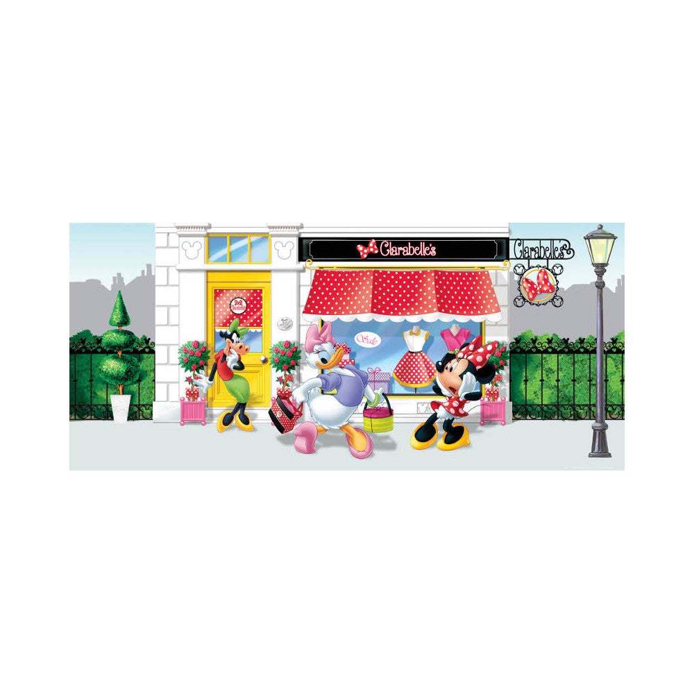 Poster géant la Boutique de Minnie & Clarabelle Disney intisse 202X90 CM - 2