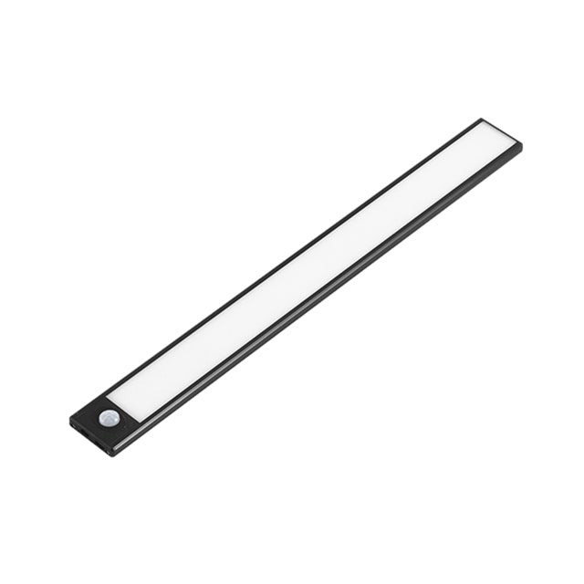 Lampa podszafkowa LED USB 30cm czujnik ruchu PIR 2W neutralna biel 4500K czarna MasterLED