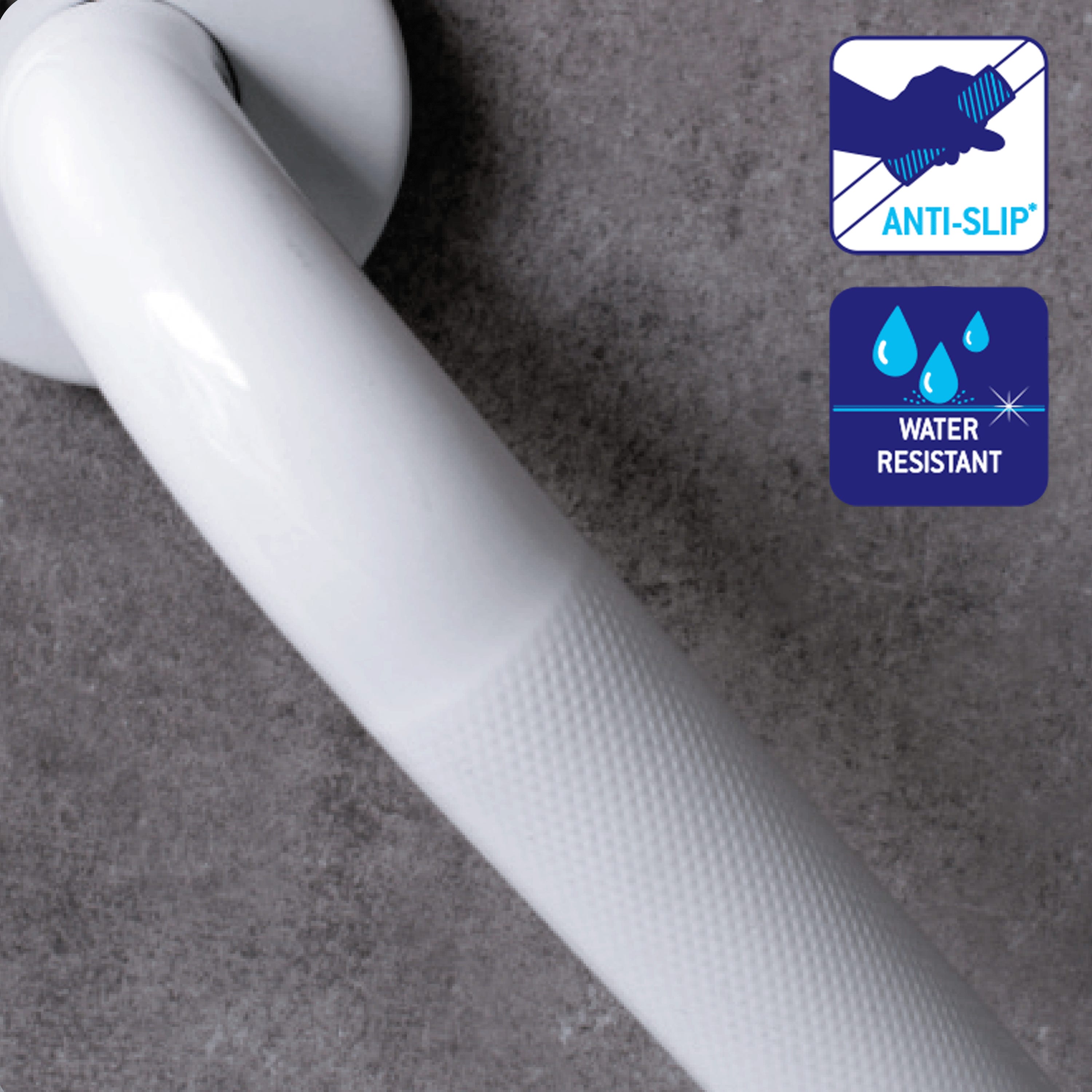 Asidero de baño antideslizante Touch Blanco 40 cm - 3