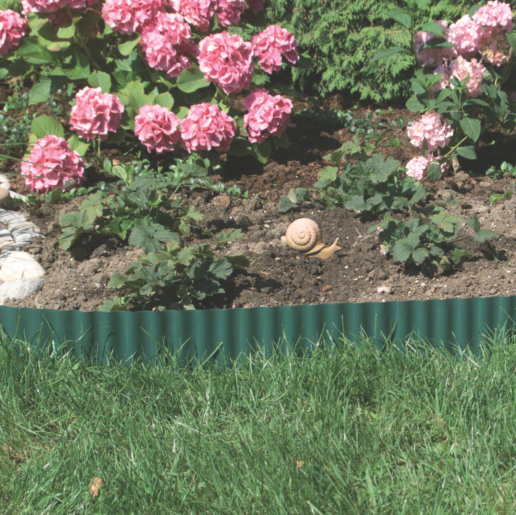 Bordure de pelouse WINDHAGER PVC flexible verte 20 cm 9 m - 4