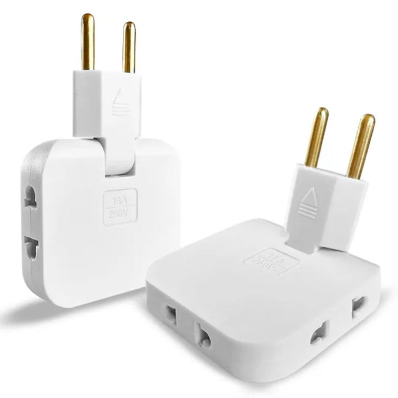 Adaptateur de prise standard européen, fiche rotative à 180°, lot de 2 ...