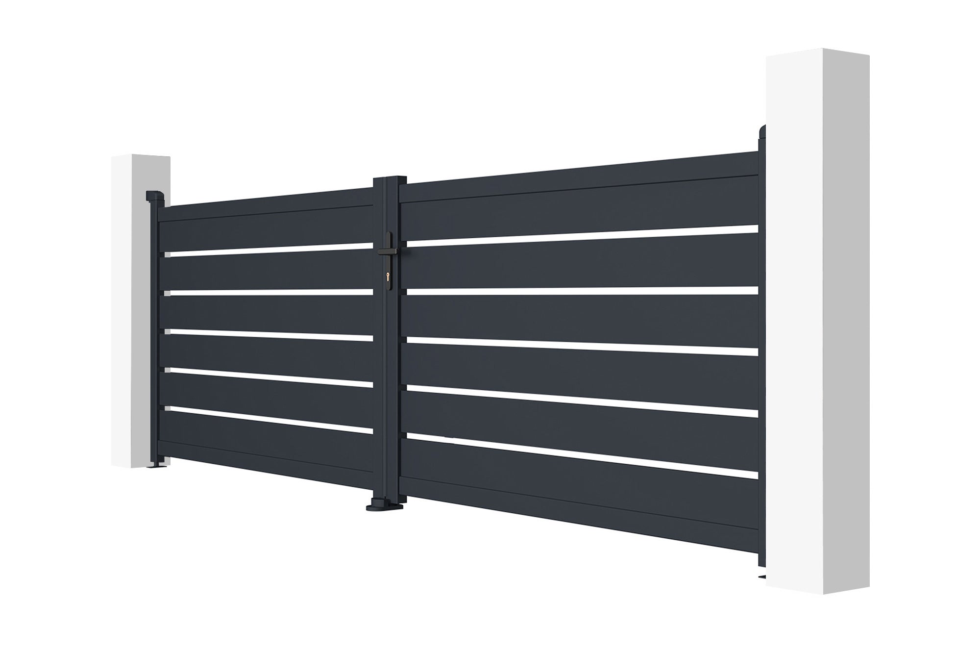 Portail battant 4m VOGEL H.120cm aluminium gris - 5
