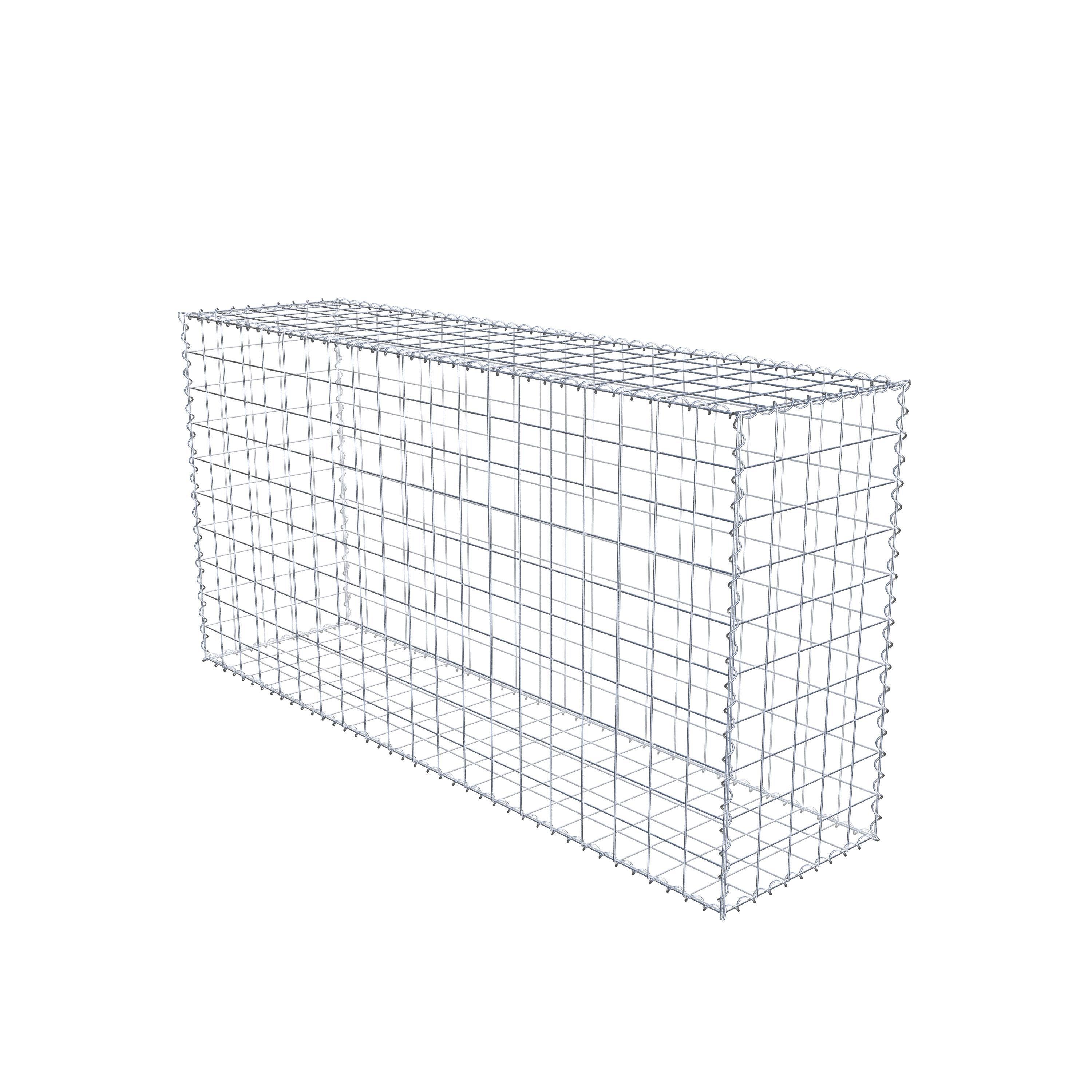 Gavión de acero galvanizado 200x100x50cm (LxAxP), malla 10 x 10cm, Espiral, jaula metálica para muro o jardín - 4