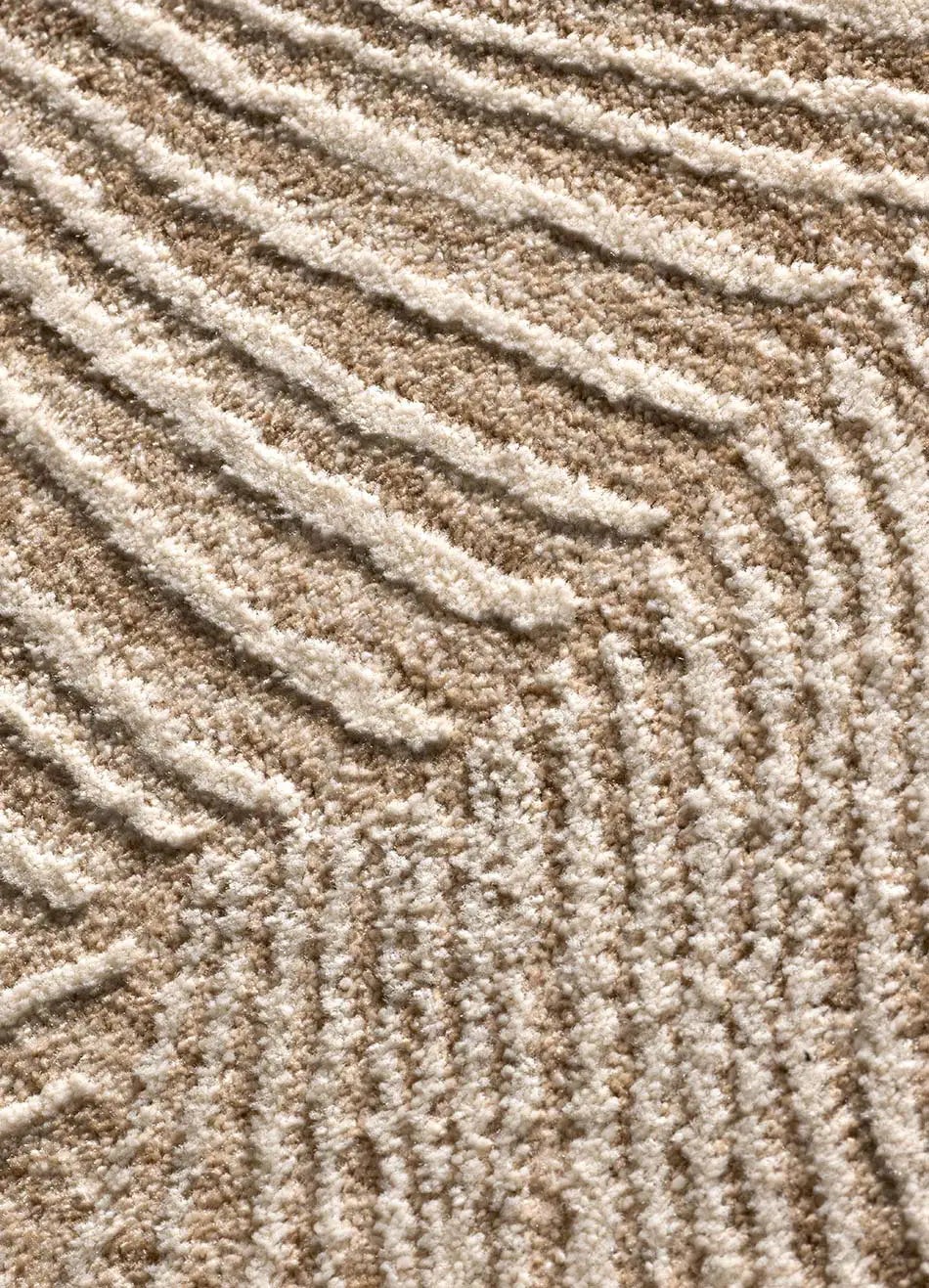 Tapis intérieur beige rectangulaire l.160 x L.230 cm ONA géométrique avec franges - ATTICGO - 4