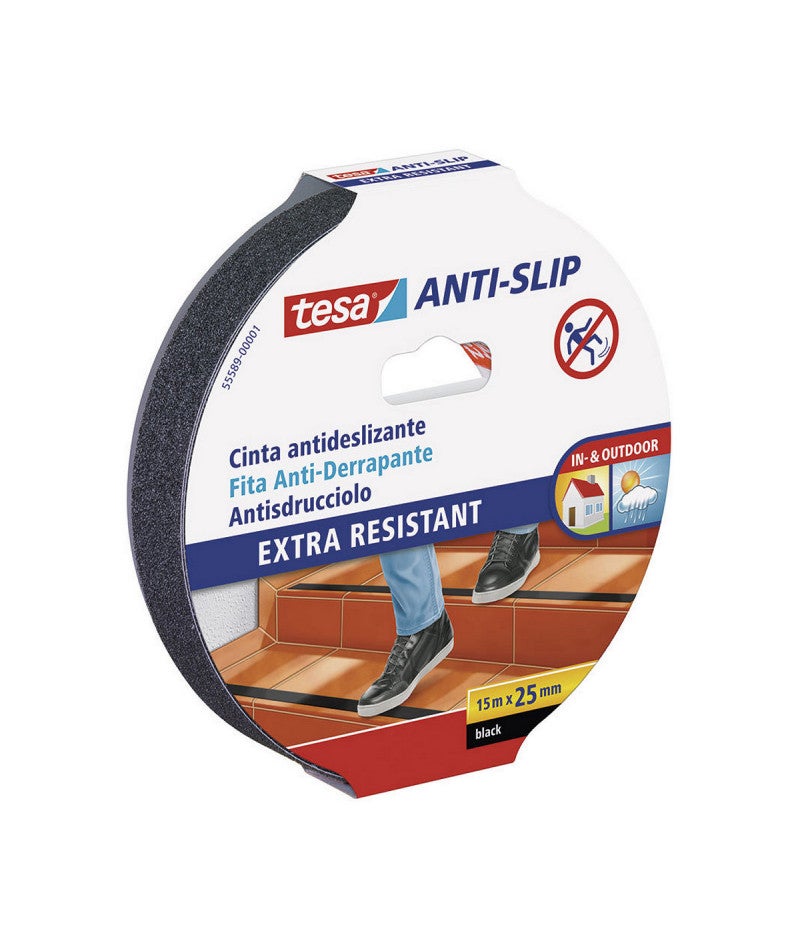Rubans antid�rapants 15m x 25mm noir 55589 tesa - 2