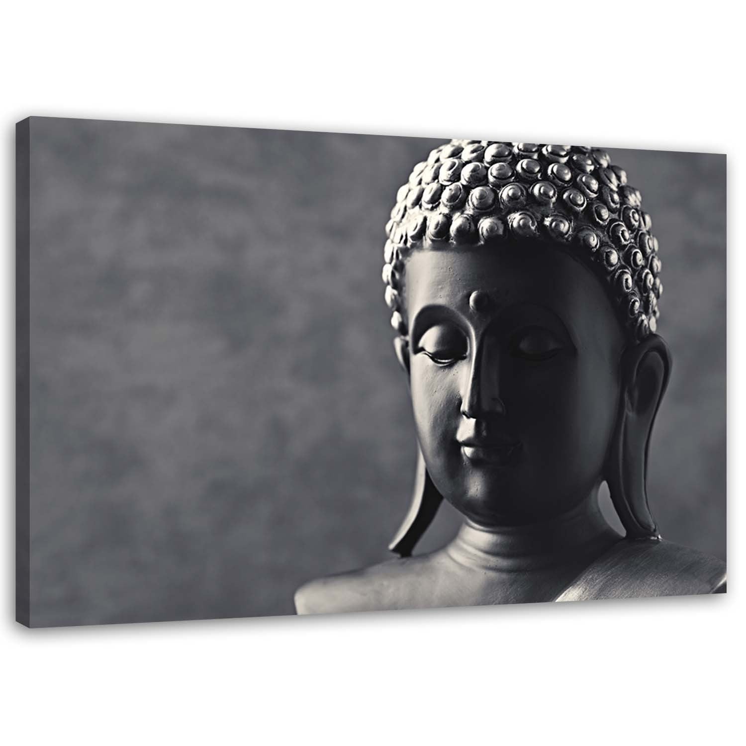 Obraz na płótnie, Budda na szarym tle 100x70
