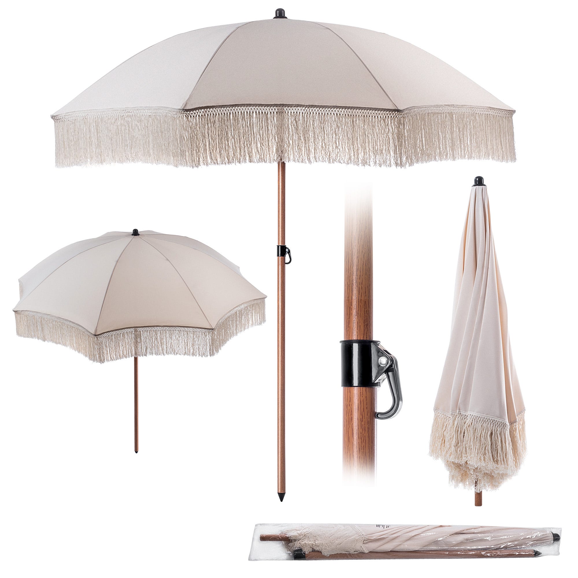 KADAX Ombrellone rotondo per balcone, giardino, terrazza, piscina KADAX Ombrellone rotondo per balcone, giardino, terrazza, piscina
