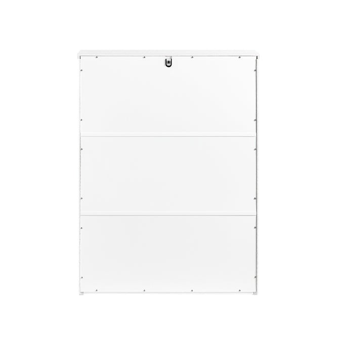 SoBuy FSR165-K-W Meuble à Chaussures Meuble d'entrée Meuble de Rangement à Chaussures avec 2 Abattants, Blanc - 9