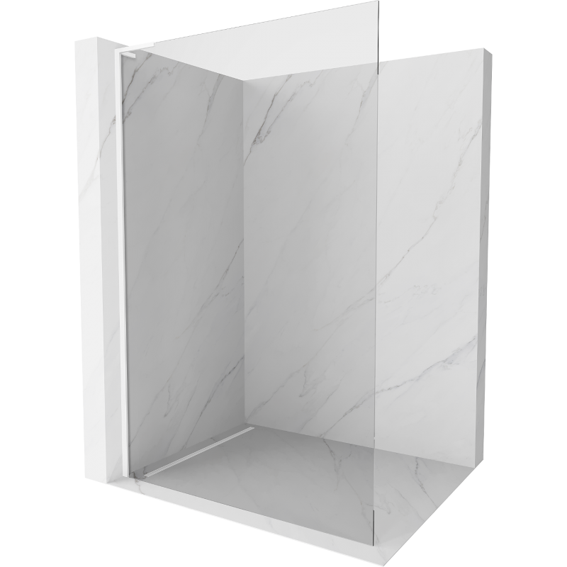 Mexen Kioto L ścianka prysznicowa Walk-in 50 x 200 cm, transparent, biała - 800-050-103-20-00
